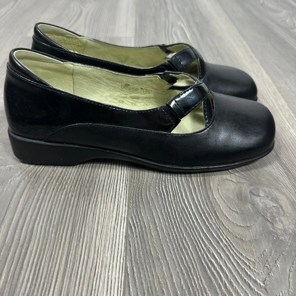 Josef‎ Seibel Black Chunky Flats - SIZE 38 Comfort Sneaker Flat Minimalist